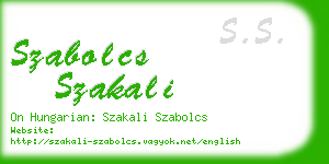 szabolcs szakali business card